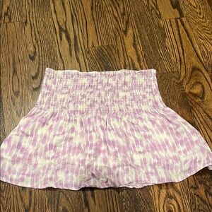 Pink and White Mini Skirt